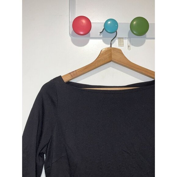 J.McLaughlin Black 3/4 Sleeve Fit & Flare Dress Women size Small - Picture 8 of 9